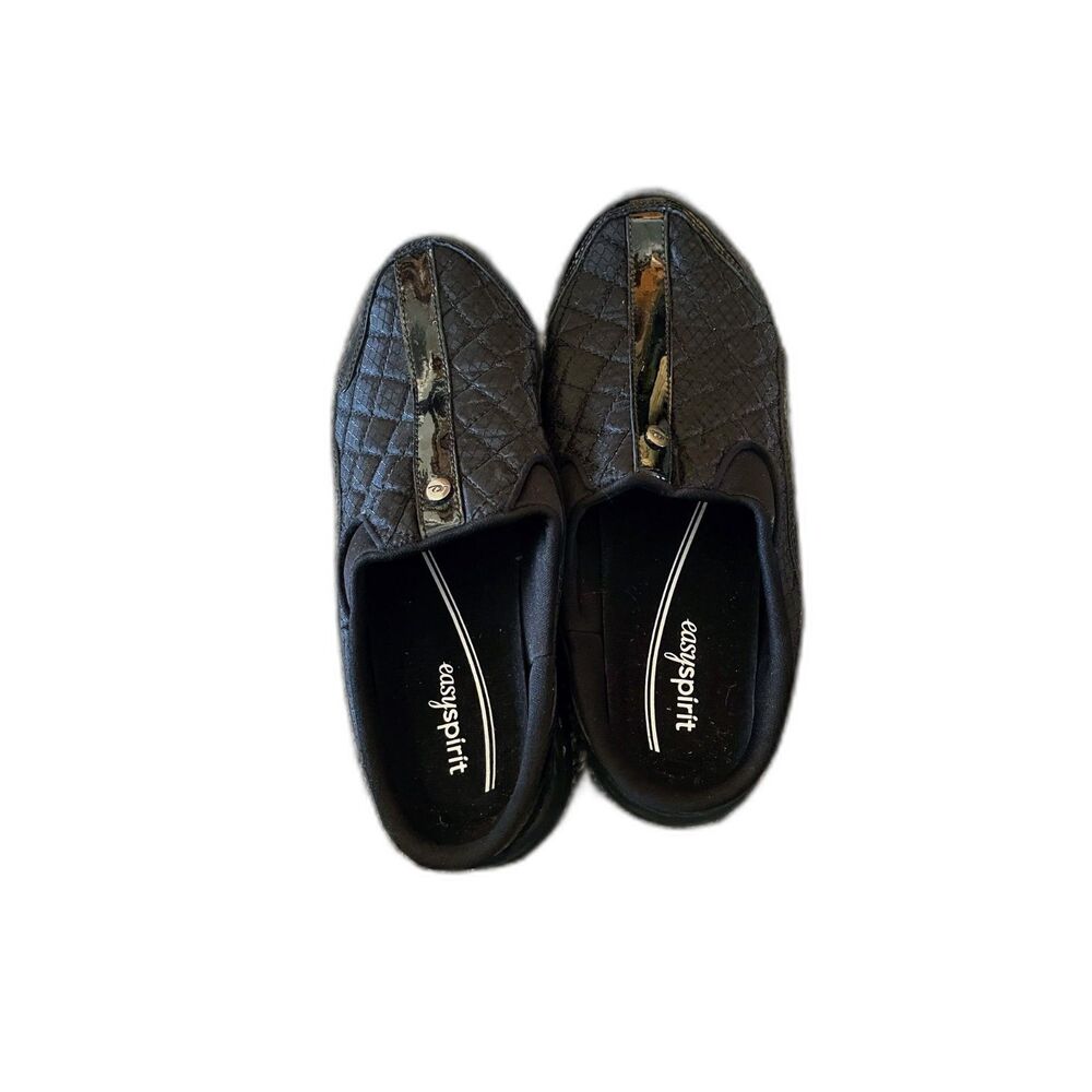 Easy Spirit Black Traveltime black patent leather mules Shoes 9